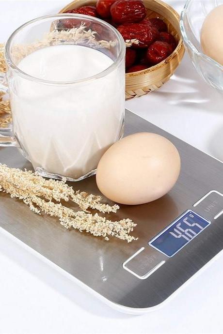 5kg/10kg Rechargeable Stainless Steel Electronic Scales Kitchen Scales Home Jewelry Food Snacks Weighing Baking Tools