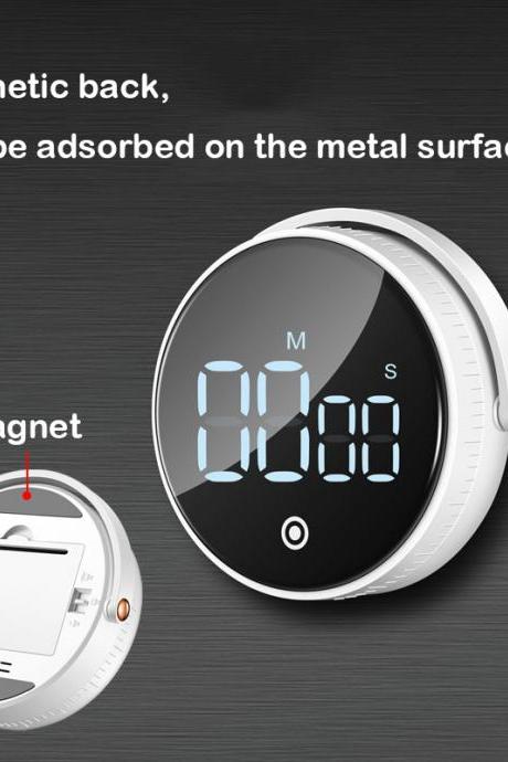 Magnetic Rotary Digital Timer For Kitchen Cooking Shower Study Stopwatch Led Counter Alarm Remind Manual Electronic