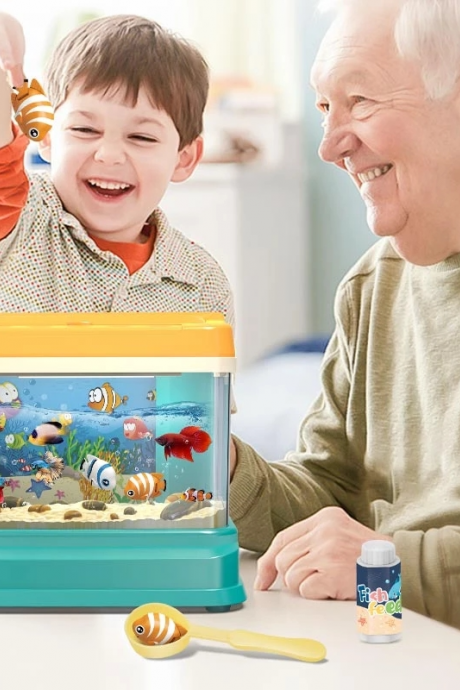 Kid&amp;#039;s Electric Fishing Toys Water Circulation Light Music Aquarium For Children Plastic Fish Child Toy Magnetic Fishing Game