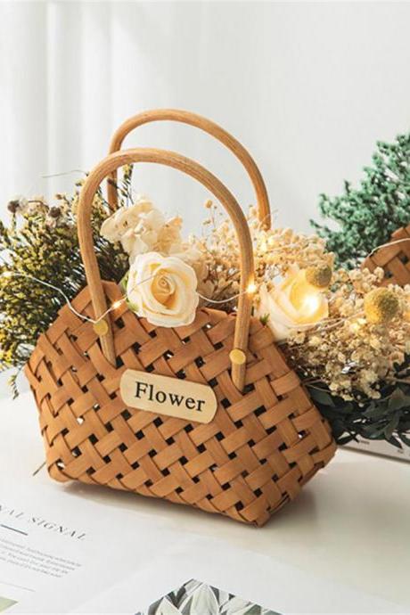 Girl Basket Wicker Baskets Basket Wicker Or Bamboo Baskets Cachepot For Flowers Bamboo Basket Decorative Flower Baskets