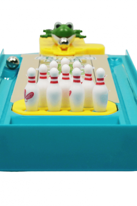 Cartoon Mini Bowling Set Toys Table Game Frog Bowling Children&amp;#039;s Toy Party Table Interactive Sport Games For Kids Adults