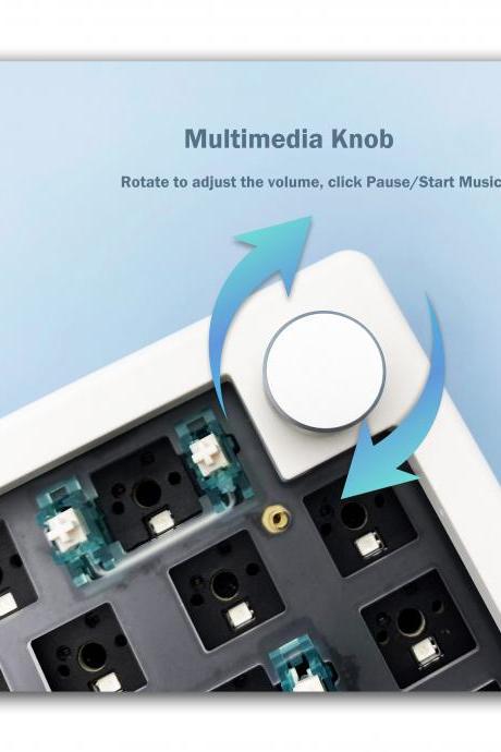 Mechanical Keyboard Kit Hot-swappable 3-mod Bluetooth 2.4g Wireless Rgb Backlit Gasket Structure Keyboard