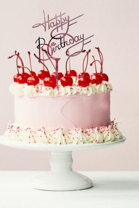Happy Birthday Cake Topper Baking Cake Insert Decorating Supplies