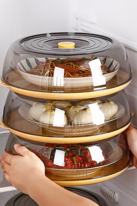 Multi-layer Storage Rack For Kitchen Fresh Insulation Dish Cover Noodle Bowl Microwave Oven Household Artifact Dust-proof