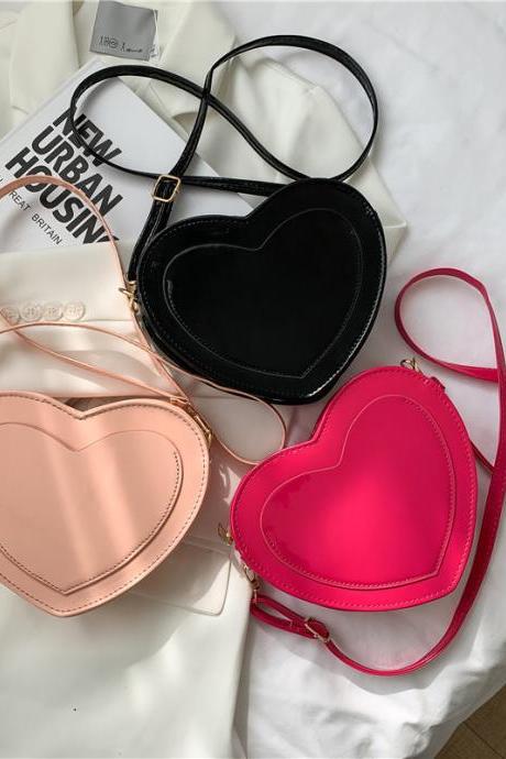 Crossbody Bags Purses Cute Peach Heart Shaped Handbags Trendy Fashion Simple Western Style Popular Bags For Women