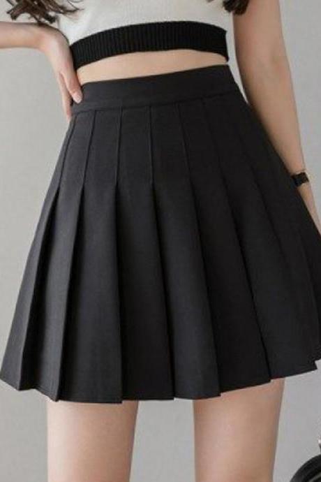Women High Waist Sexy Spring Summer Korean Shorts Mini Skirt School Pleated Skirt