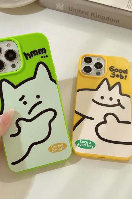 Cute Cake Puppy Illustration Phone Cases For Iphone 11 12 13 14 Pro Max For Iphone Xr Xs Korean Vintage Phone Case Love Cat