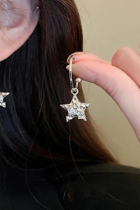 Cool Y2k Star Drop Earrings Girl Harajuku Creative Planet Pearl Crystal Stars Earings Korean Fashion For Women Punk Jewelry