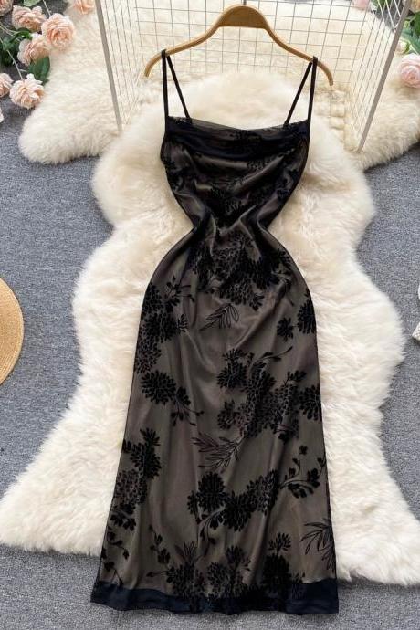 Vintage Dress,spaghetti Strap Dress,little Black Dress