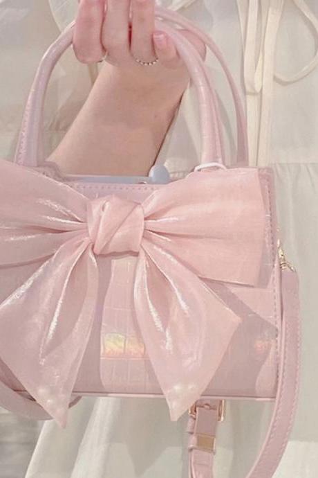 Fairy Bow Tote Bag Sweetheart Crossbody Shoulder Bag For Girls