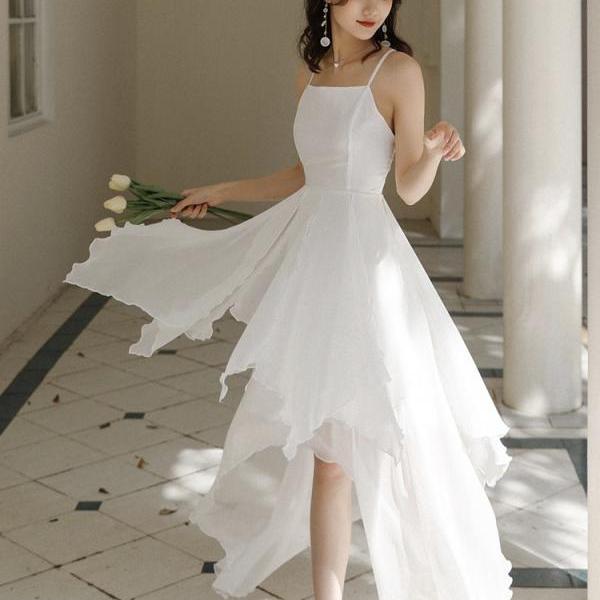 white high low dress Chloe Tulle High-Low Maxi Find out more by visiting our instagram page @shopjaus. High-Low White Graduation Dress with