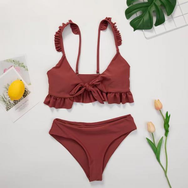 Stylish swimsuit, sexy, solid color two-piece bikini