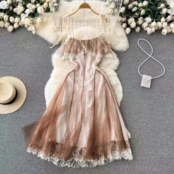 Vintage, sweet lace dress, super fairy dress,spaghetti strap dress