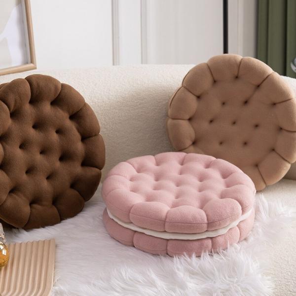 Ins Biscuits Home Decor Throw Pillows Lovely Soft Sofa Back Cushion