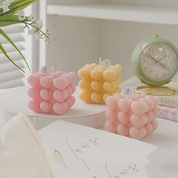 Love Cube Scented Candles Hand-Made Household Creative Decorations