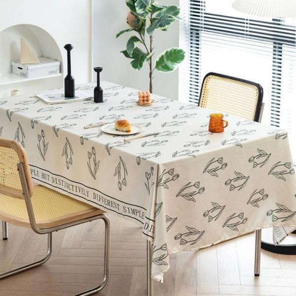 Tulip Print Tablecloth Advanced Flower Decoration Table Cloth Living Room Bedroom Tablecloths