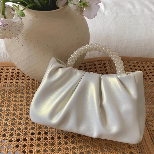 Blue Elegance Ensemble with Pearl Bow Purse