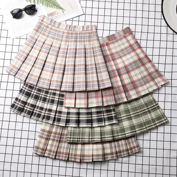Pleated Plaid skirt