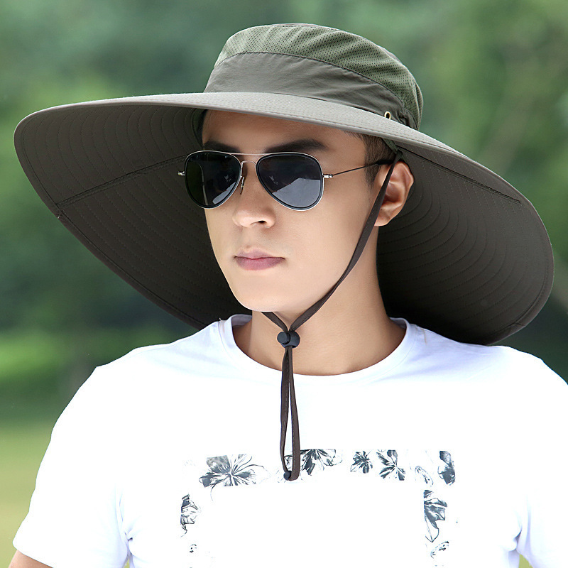 Male Sunshade Hat, Outdoor Fisherman Hat With Large Brim, Sun Hat, Male ...