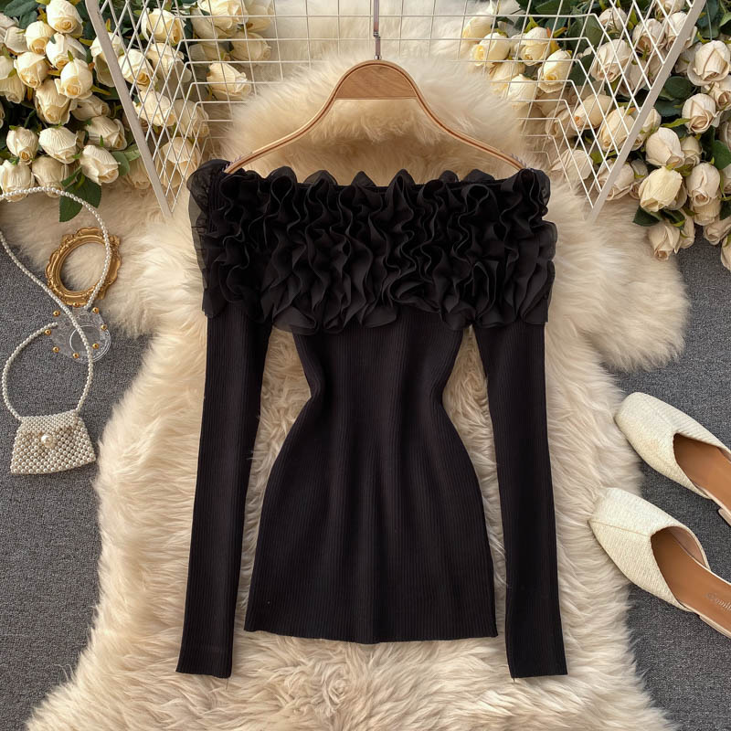 Sleeveless Square Neck Knit Top W/ Flower Cutouts