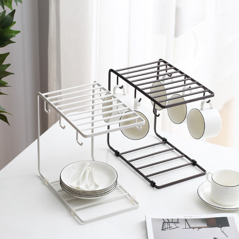 Multiple Hooks Art Coffee Cup Rack Glass Tea Organizer on Luulla