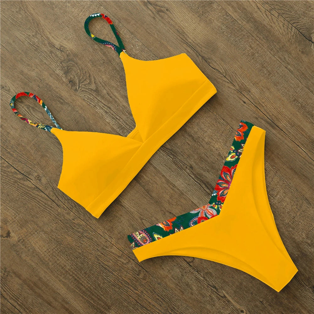 Hawaian Yellow Fushia Bikini main image 1
