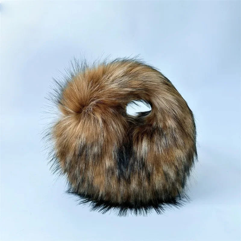 Fluffy Faux Fur Large Tote Bag In Vibrant Colors on Luulla