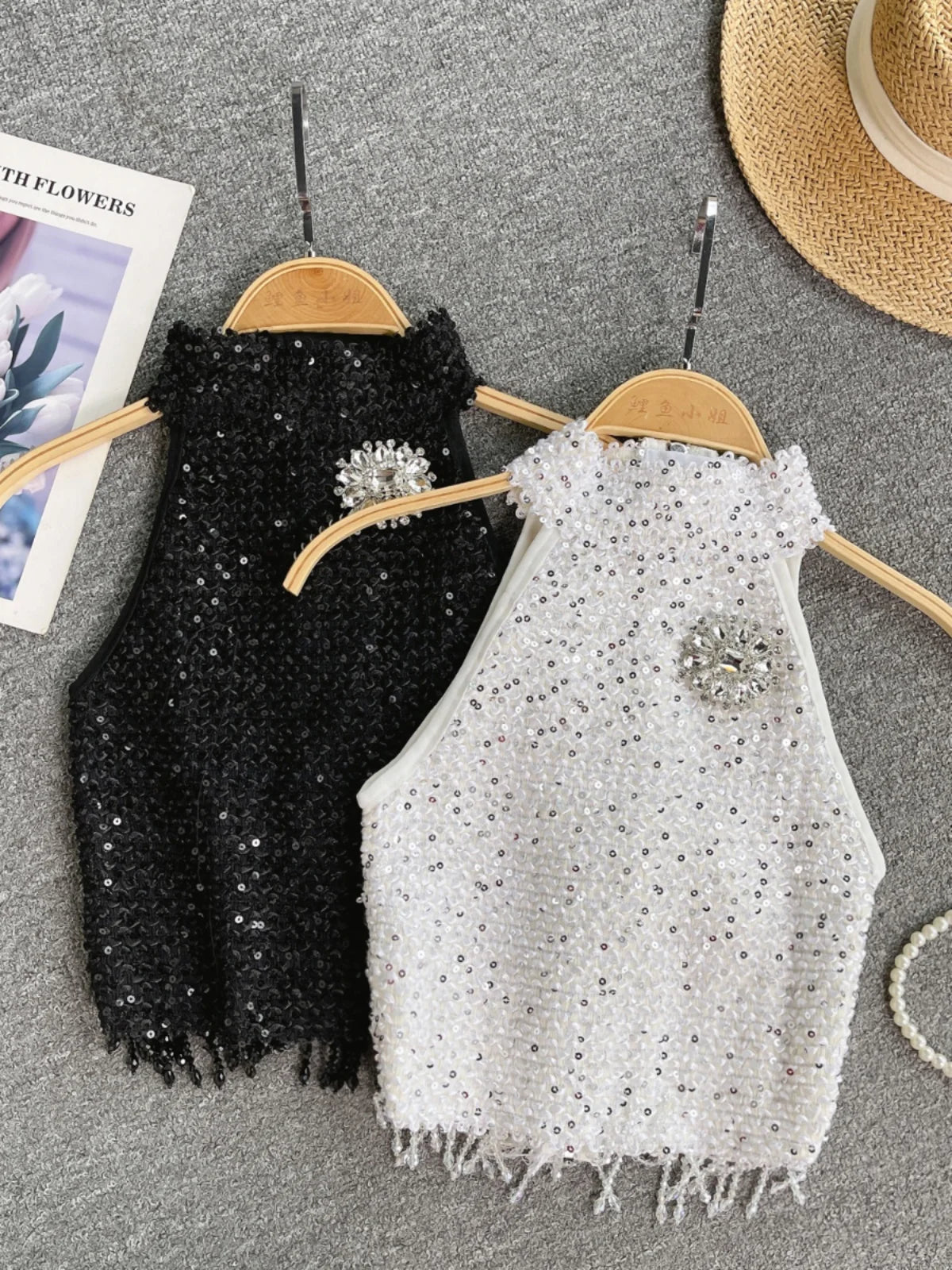 Sequin Halter Crop Top - For Nights That Sparkle