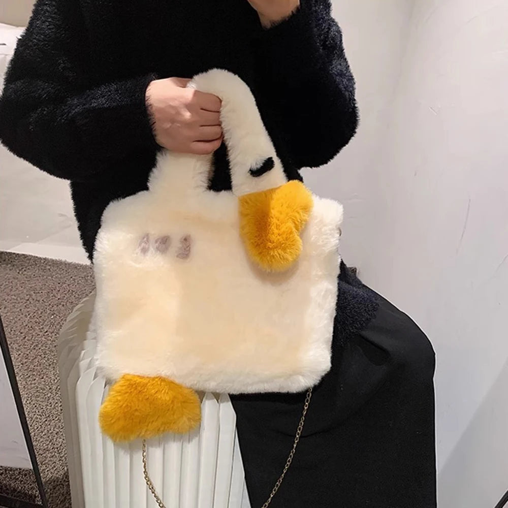 Furry Vegan Leather Shoulder Bag main image 0