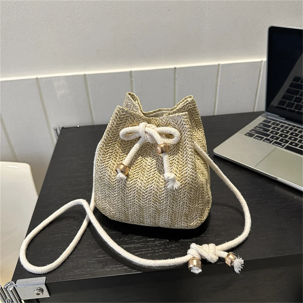 DRAWSTRING SHOULDER BAG / BLK main image 0