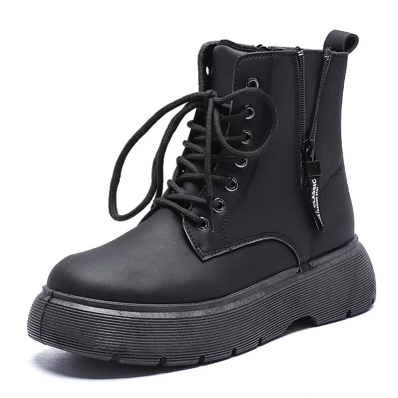 Fashion Women's Size 10 Platform Ankle Boots with Lace-Up and Thick Heel Platform on Clearance