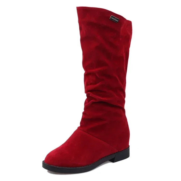Red Mid-Calf Boots main image 0